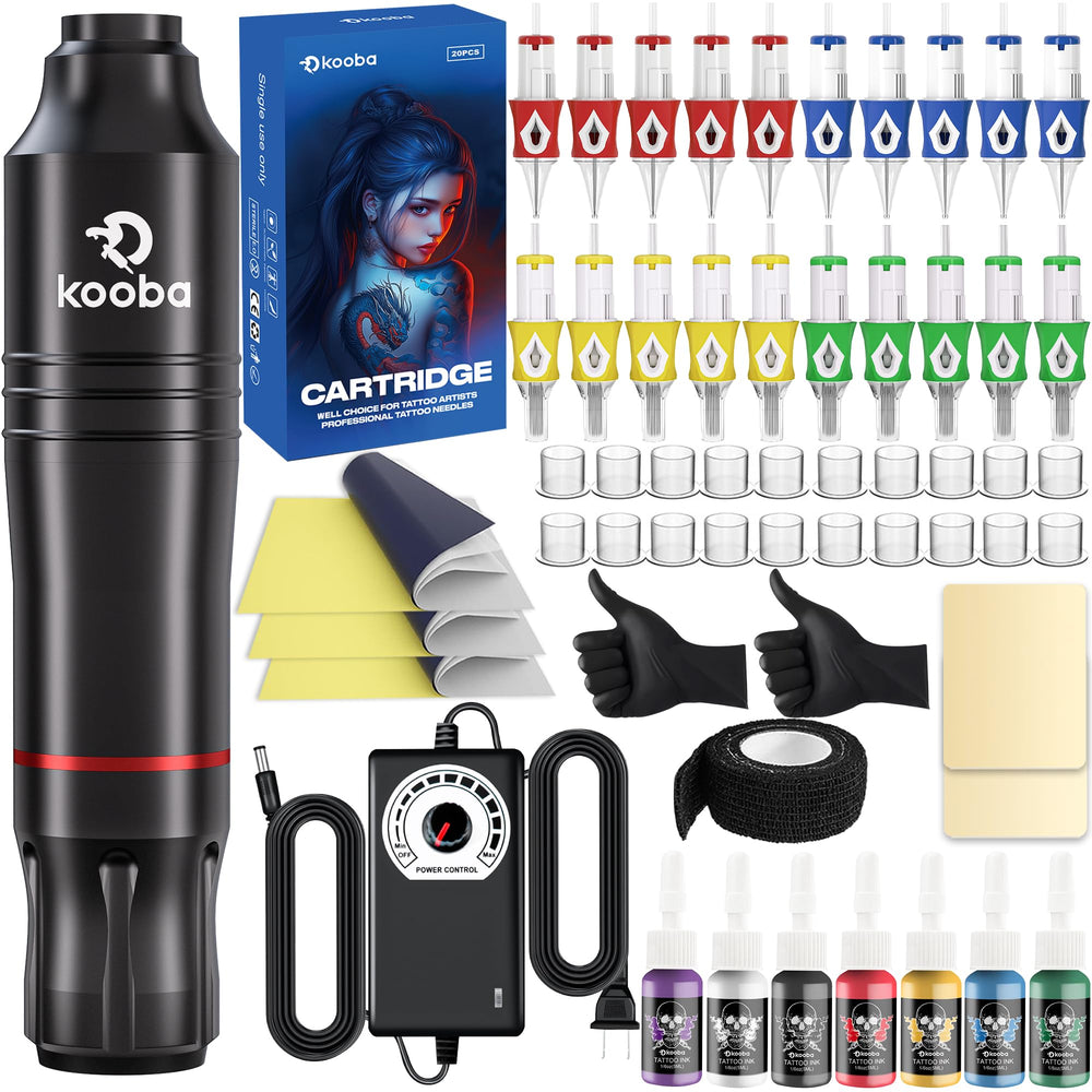 Kooba Tattoo Kit bolígrafo ergonómico para trazos precisos y cómodo uso.