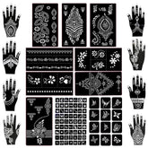 Koogel henna stencil featuring butterflies for festival-ready body art.