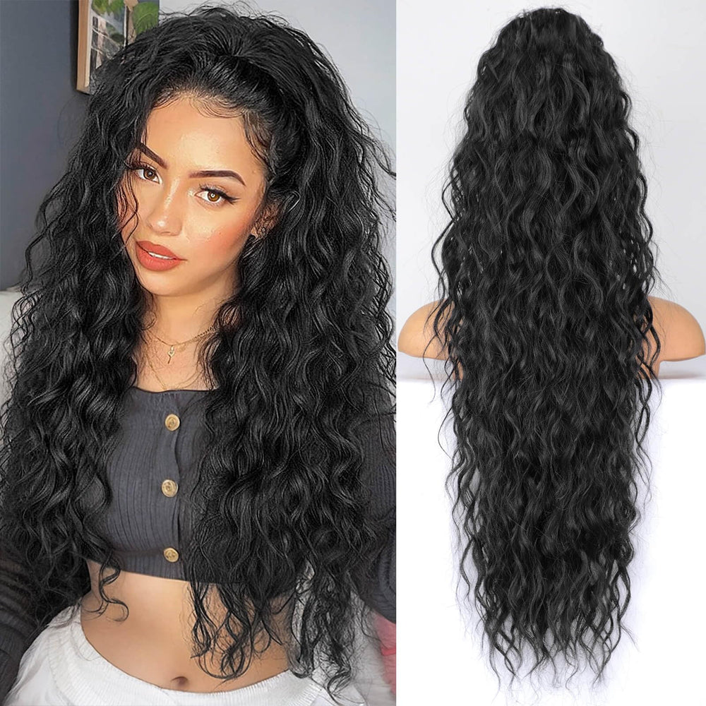 Koookastyle 30-inch curly ponytail extension for daily wear