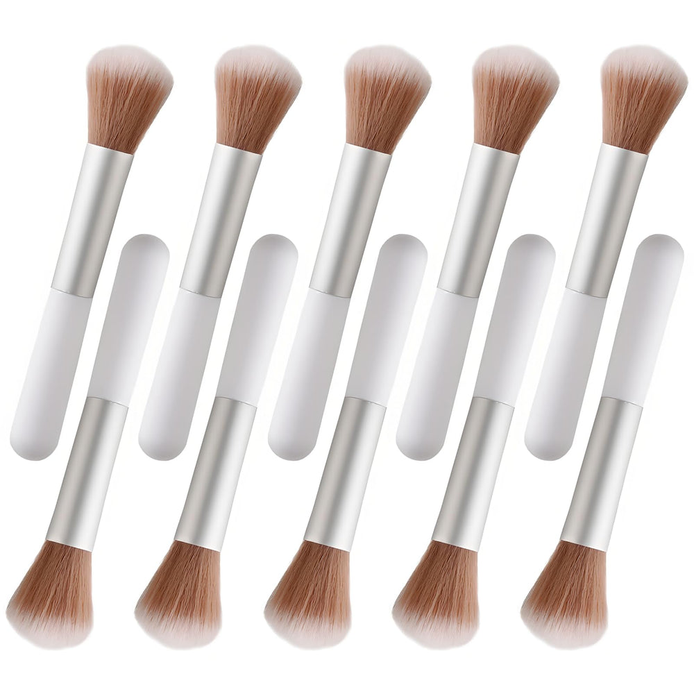 Kootinn 10-piece fluffy brush set with mushroom design for versatile makeup application