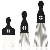 Kootinn 3-piece stainless steel Afro hair pick set for versatile styling