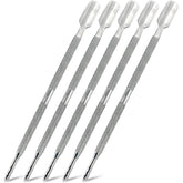 Kootinn 5-piece dual-sided cuticle pusher set front view highlights ergonomic grip.
