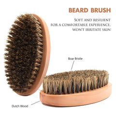 Kootinn travel brush featuring a wooden handle for on-the-go grooming