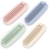 Kootinn wheat straw foldable hair comb compact folded for travel convenience.