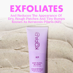 Kopari KP Body Bumps Be Gone scrub texture close-up showing exfoliating grains