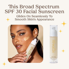 SPF 30 label on Kopari Sun Shield Soft Glow indicates protection.