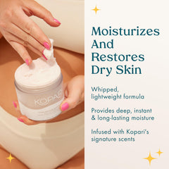 Kopari Ultra Restore Butter with hyaluronic acid for hydration retention and supple skin.
