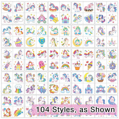 Kopokita unicorn tattoos with assorted patterns for creative wear
