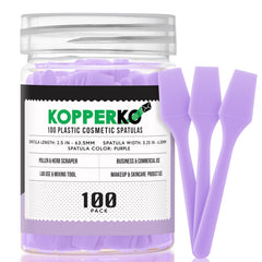 Kopperko Mini Face Spatula pack of 100 for hygienic product extraction.