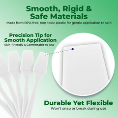 Kopperko mini spatula applying facial mask with smooth motion and controlled coverage.