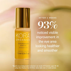 KORA Organics ingredient image featuring noni, tomato, marine bamboo for revitalized under-eye skin