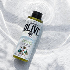 KORRES Olive Oil Shower Gel bottle-foam highlights pure Greek olive oil in every wash