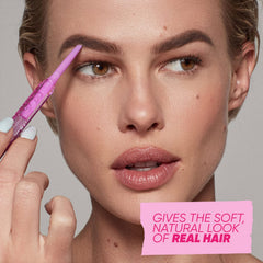 Kosas Brow Pop soft natural look with feathered strokes.
