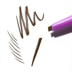 Kosas Brow Pop thin side shapes with precise, feathered strokes.