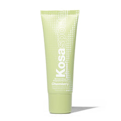 Kosas Chemistry Deodorant bottle closeup highlights aluminum-free protection for sensitive underarms.
