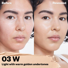 Kosas Revealer Concealer under-eye application showing brightening effect and smooth blend