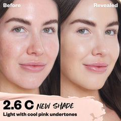 Kosas Revealer Concealer under-eye swatch highlights tone and coverage.