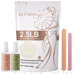 KOTAMU hard wax beads 2.5lb pack for salon-grade home waxing