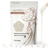 KOTAMU unscented wax beads in use on hands for smooth at-home waxing results