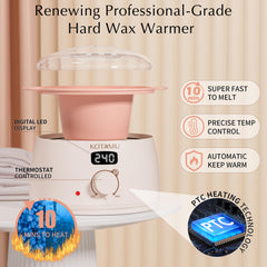 KOTAMU Wax Kit Pink contents 25 accessories for comprehensive DIY waxing sessions.