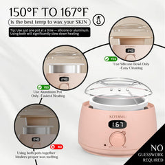 KOTAMU Wax Kit Pink face-eyebrow wax setup for precise, gentle facial hair removal.