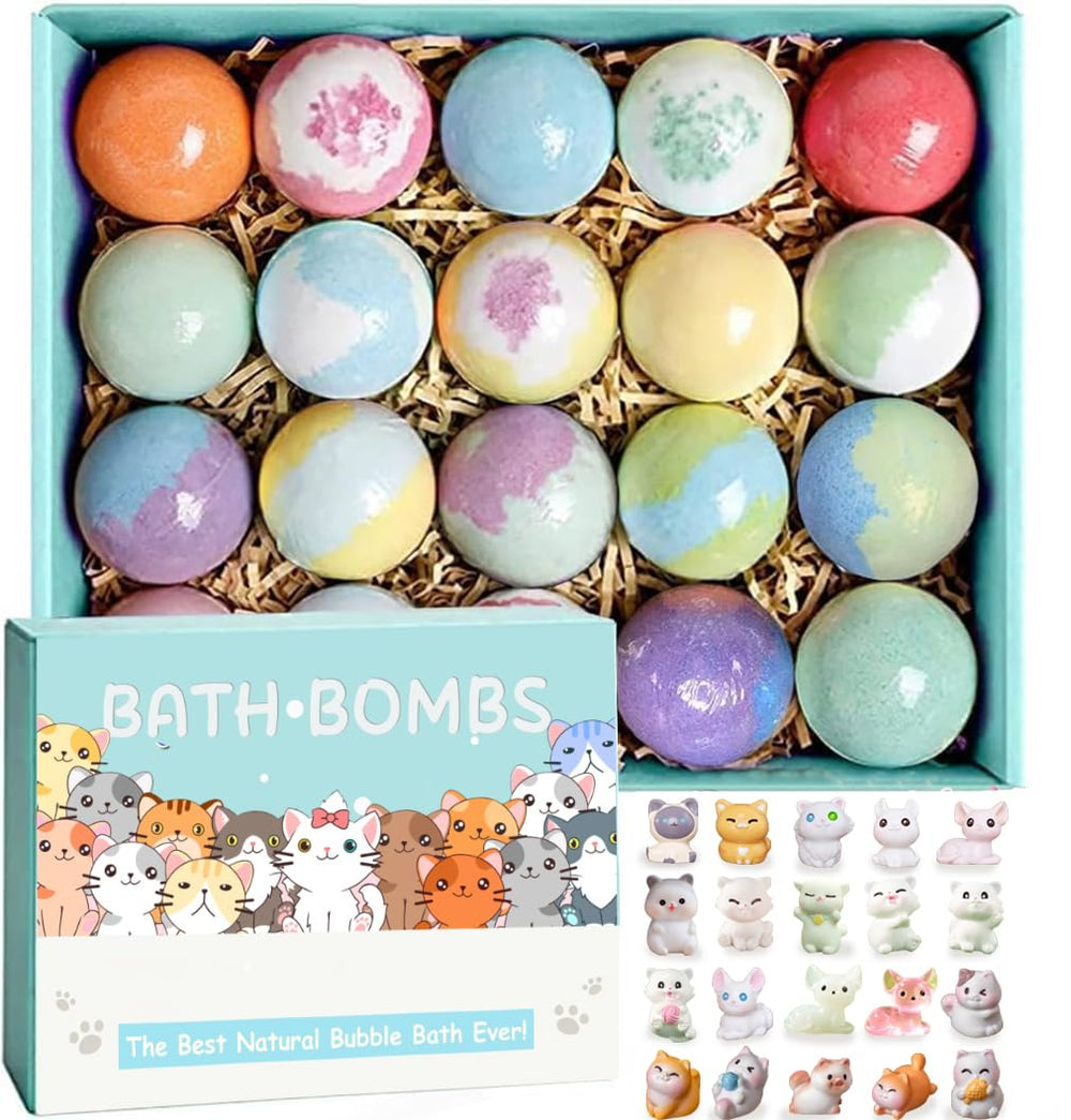 Kottke kids bath bombs with surprises inside, 20-pack color and toy reveals
