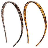 Diadema kovolitu con estampado leopardo marrón, sujeción estable para el cabello