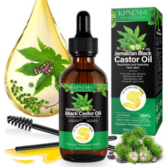 KPNEMA Jamaican Black Castor Oil bottle for versatile hair and skin nourishment