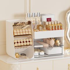 KQJS makeup organizer with large drawers keeps cosmetics neatly organized