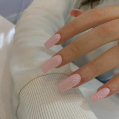 KQueenest punta cuadrada gruesa, uñas largas y duraderas para eventos