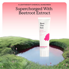 KraveBeauty Beet The Sun shows no white cast on skin.
