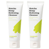KraveBeauty Matcha Hemp Hydrating Cleanser bottle front shows a gentle, fragrance-free formula for sensitive skin.