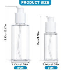 KREMORV clear plastic bottle with pump offers leak-free daily use
