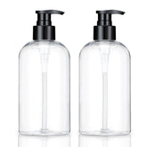 KREMORV empty bottle 10oz, front view showing clear contents for easy refills.