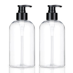 KREMORV empty bottle 10oz, front view showing clear contents for easy refills.