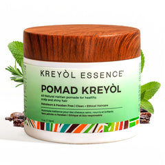 Pomada de Kreyol Essence para el cabello, aporta brillo y cuerpo.