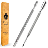 Krisp Beauty cuticle-pusher dual-sided for precise cuticle care at home.