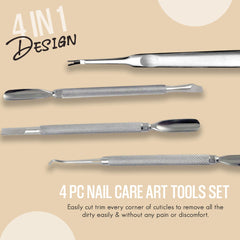 Krisp Beauty spoon-shaped cuticle pusher enabling easy reach around nails.