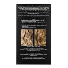 Applying Kristin Ess Hair Gloss Honey Latte from roots to ends