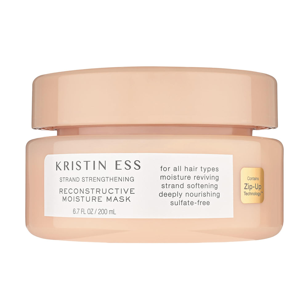 Mascarilla hidratante Kristin Ess con textura cremosa para desenredar y humectar el cabello.