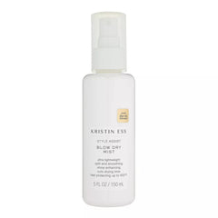 Kristin Ess: botella con protección de calor para cabello y brillo visible.