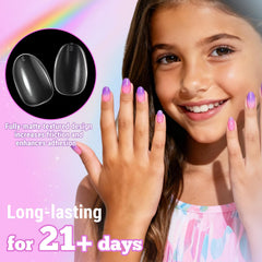 Krofaue DIY nail art for kids with clear tips as a blank canvas