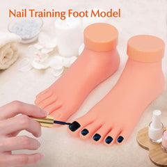 krofaue Practice Foot Model nail art setup for acrylic tips and patterns.