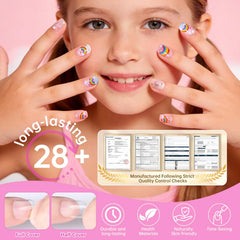 Krofaue full-cover kids nails for a neat, complete look