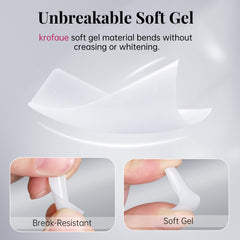 krofaue half-cover tips in box of 10 sizes for salons
