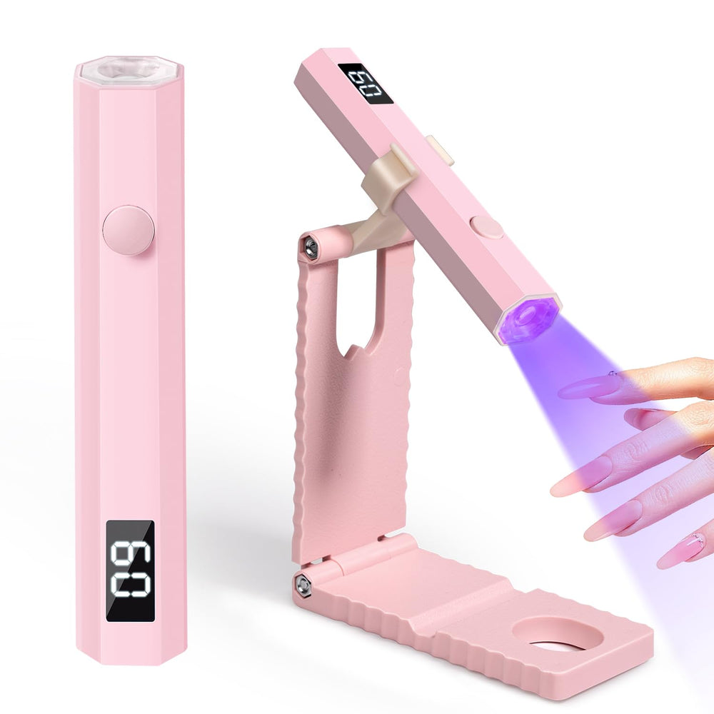 krofaue mini UV nail lamp stand offers hands-free curing for precise at-home manicures.