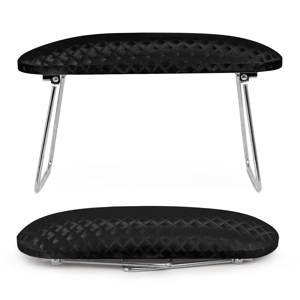Krofaue Nail Arm Rest folding-design provides versatile support for long manicure sessions.