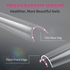 Krofaue nail tips that apply with gel or acrylic for versatile nail art