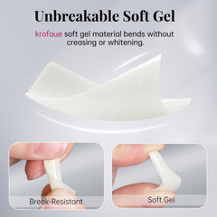 Krofaue nail tips edge close-up showing clean natural finish