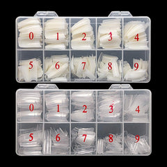 Krofaue Puntas de uñas francesas, set de 1000 piezas para manicura precisa.